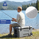53 Quart Rolling Cooler with Wheels and Fish Ruler by LJGDeals