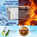 53 Quart Rolling Cooler with Wheels and Fish Ruler by LJGDeals