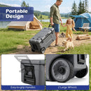 53 Quart Rolling Cooler with Wheels and Fish Ruler by LJGDeals