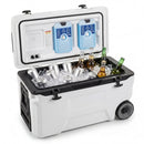 53 Quart Rolling Cooler with Wheels and Fish Ruler by LJGDeals