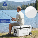 53 Quart Rolling Cooler with Wheels and Fish Ruler by LJGDeals