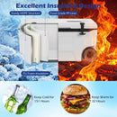 53 Quart Rolling Cooler with Wheels and Fish Ruler by LJGDeals