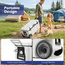 53 Quart Rolling Cooler with Wheels and Fish Ruler by LJGDeals