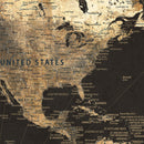 Personalized Push Pin World Map Canvas – Custom Framed