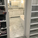 Bianco Carrara"C" Marble Large Chevron (Single Color) Honed Tile
