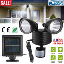 Solar Lights 22LEDs Outdoor Security Lights Motion Sensor IP44 Water-Resistant 360¡ Rotatable Dual Heads Solar Wall Light for Entryways Stairs Yard Ga