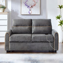 Pull Out Sofa Bed With Adjustable 3 Position Backrest, USB Charging Ports, Side Pockets