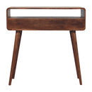 Solid Wood Curved Console Table by HouseOfZazla