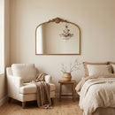32''x24.4'' Baroque Vintage Arched Wall Mirror