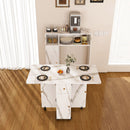 Multifunctional Folding Dining Table With Wall-Mounted Sideboard & Storage by HouseOfZazla