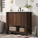 Modern Bathroom Vanity With Rectangle Ceramic Sink, Soft Closing Doors by HouseOfZazla