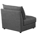 Wakefield - Upholstered Armless Slipper Chair - Black by HouseOfZazla