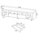 Garner - 2 Door Stand With Drawers Media Console - Gloss White by HouseOfZazla
