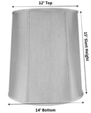 14"W x 15"H Softback Drum Shade Gray