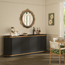 63" Diagonal Fluted Sideboard Cabinet with Storage