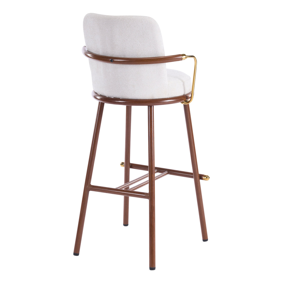 Chaya Indoor Upholstered Bar Stool with Metal Frame, photo 7 of 9