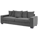Luxe Sofa With 5 Matching Toss Pillows, Sleek Design, Spacious And Comfortable 3 Seater Couch by HouseOfZazla