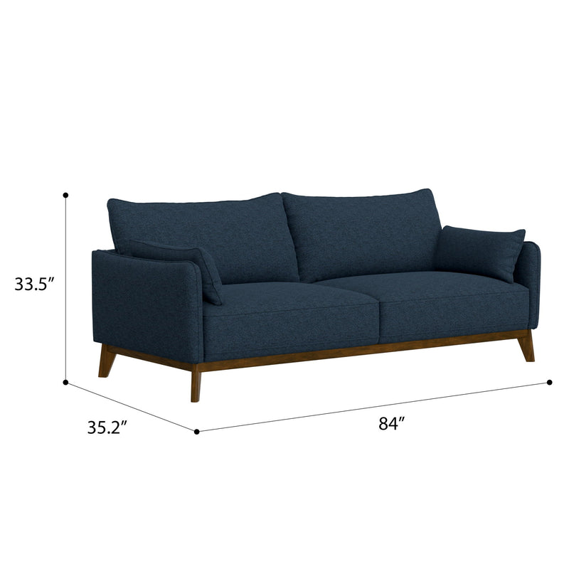Sofa Wide With Attached Legs - Blue, photo 2 of 6