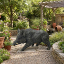12.20' H x 21.26' L Resin Wild Boar Garden Statue by HouseOfZazla