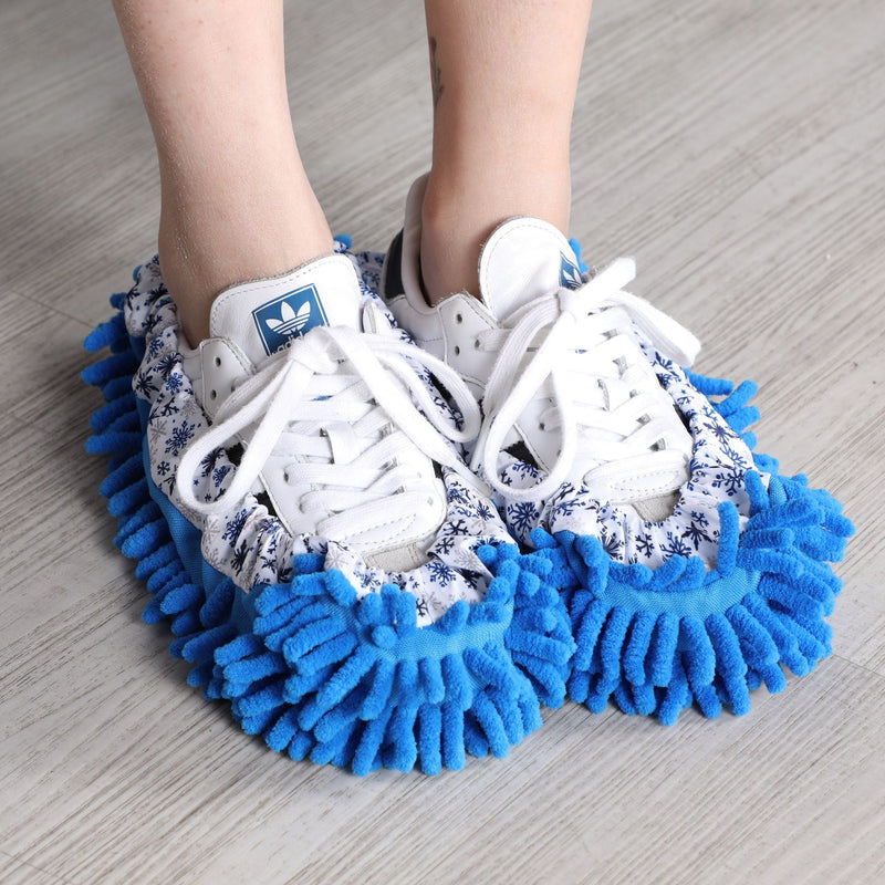 Microfiber Mop Slippers For Floor Cleaning, Machine Washable, 3 Pieces - Blue / Green / Red, photo 7 of 15