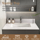 Bianco Carrara Venato Marble Vanity Top With Pre Drilled Faucet Hole And Undermount Sink by HouseOfZazla