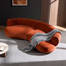 Modern Curved Sofa with Elegant Crescent Silhouette Design