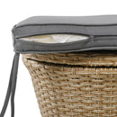 5 Pieces Patio Furniture Chair Sets, Patio Conversation Set With Wicker Cool Bar Table, Ottomans,Outdoor Furniture Bistro Sets for Porch,Backyard,Balcony,Poolside Grey