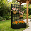 Metal Planter Box with Trellis 70.9in H x 43.3in W x 15.8in D by HouseOfZazla
