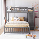 Bunk Bed With 6 Drawers And Flexible Shelves, Bottom Bed With Wheels by HouseOfZazla