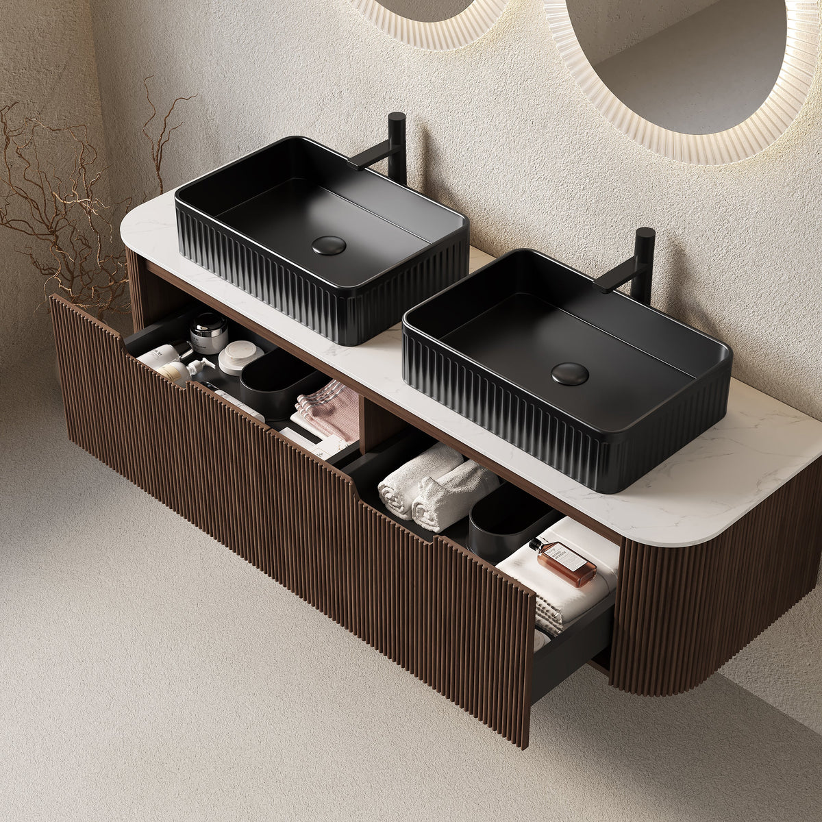 Dina 60" Bathroom Vanity & Sinks, photo 10 of 11