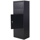 Large Package Delivery Parcel Mail Drop Box With Lockable Storage Compartment Heavy Duty Weatherproof For Express Mail Delivery For Home & Business Use - Black by HouseOfZazla