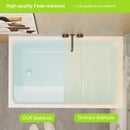 Gloss Freestanding Bathtub With Built In Seat
