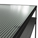 Vance - Computer Desk With Fluted Glass Desktop - Black by Unique Piece Furniture