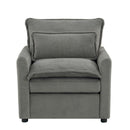 Modern Single Seat Accent Chair With Side Storage Pockets by HouseOfZazla
