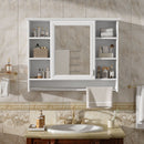 Modern Wall Mounted Mirror Cabinet with Adjustable Shelf and Towel Bar by HouseOfZazla