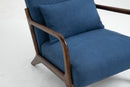 Mid Century Modern Accent Chair with Solid Wood Frame