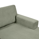 Oversized Sectional U-Shaped Sofa With Chaise Lounge And Three Soft Throw Pillows