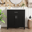 Bathroom Vanity With Sink And Ample Storage, Rectangular Undermount Sink - Black by HouseOfZazla