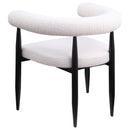 Notting - Upholstered Dining Arm Chair (Set of 2) In And Open C Shaped Backrest - Cream