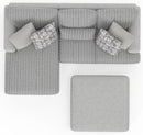 Titan - Sectional With Comfort Coil Seating, Cocktail Ottoman And Accent Pillows Included