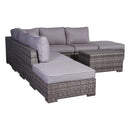 Outdoor 6 Person Wicker Seating Group With Cushions - Gray Mix by HouseOfZazla