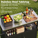 Outdoor Grill Cart with Patio Furniture