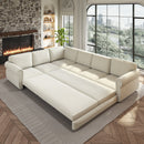 118" L-Shaped Convertible Sofa Bed