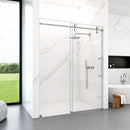 Frameless Single Sliding Shower Door With Clear Tempered Glass by HouseOfZazla