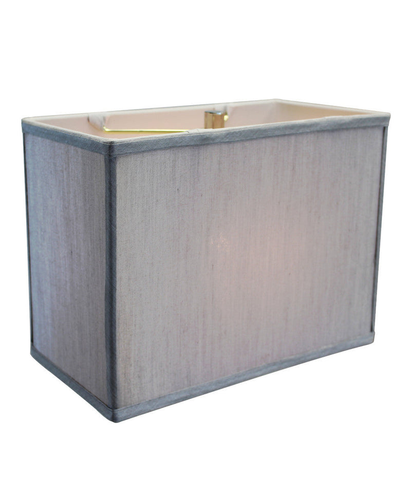 7"W x 9"H Rectangular Drum Lampshade Bavarian Gray