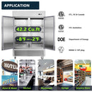 54-Inch 42.2 Cu.Ft Commercial Stainless Steel 2-Section Upright Reach-In Freezer (SAK35148)