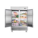 54-Inch 42.2 Cu.Ft Commercial Stainless Steel 2-Section Upright Reach-In Freezer (SAK35148) by SAKSBY WHOLESALE