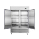 54-Inch 42.2 Cu.Ft Commercial Stainless Steel 2-Section Upright Reach-In Freezer (SAK35148) by SAKSBY WHOLESALE