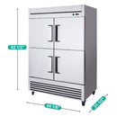 54-Inch 49 Cu.Ft Commercial 6-Shelves Stainless Steel Reach-In Freezer (SAK10247) by SAKSBY WHOLESALE