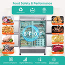 54-Inch 49 Cu.Ft Commercial 6-Shelves Stainless Steel Reach-In Freezer (SAK10247) by SAKSBY WHOLESALE
